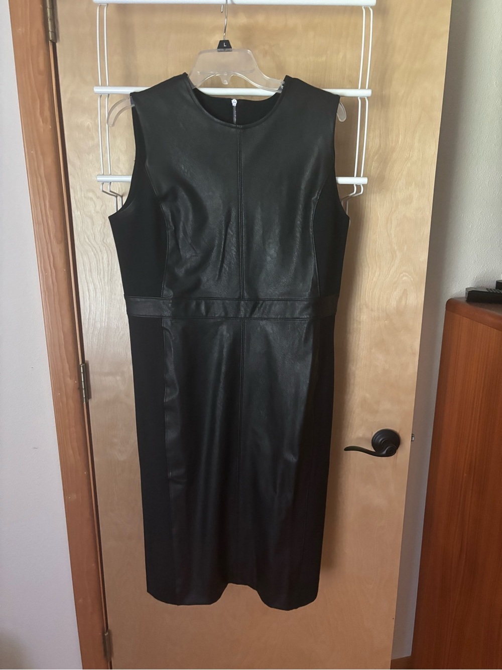 Spanx Black Faux-Leather Sheath Dress - Picture 2 of 3